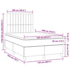 Boxspringbett mit Matratze & LED Schwarz 120x190 cm Stoff