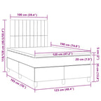 Boxspringbett mit Matratze & LED Dunkelbraun 120x190 cm Stoff