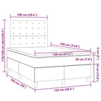 Boxspringbett mit Matratze & LED Taupe 120x190 cm Stoff