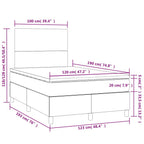 Boxspringbett mit Matratze & LED Dunkelblau 120x190 cm Samt