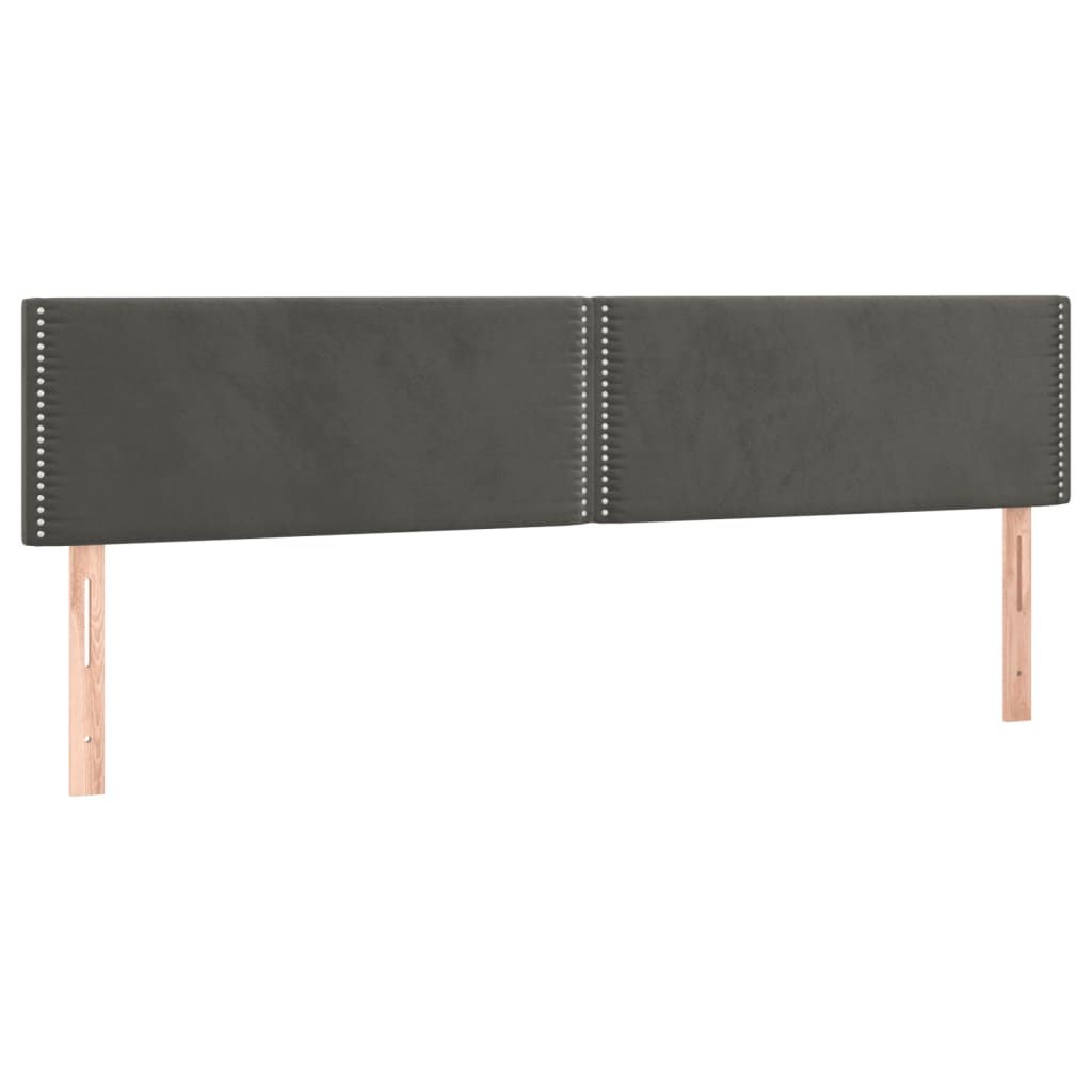 Boxspringbett mit Matratze & LED Dunkelgrau 120x190 cm Samt