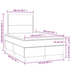 Boxspringbett mit Matratze & LED Dunkelgrün 120x190 cm Samt