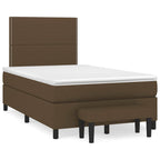Boxspringbett mit Matratze Dunkelbraun 120x190 cm Stoff