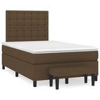 Boxspringbett mit Matratze Dunkelbraun 120x190 cm Stoff