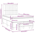 Boxspringbett mit Matratze Creme 120x190 cm Stoff