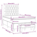 Boxspringbett mit Matratze Blau 120x190 cm Stoff