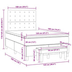 Boxspringbett mit Matratze Schwarz 120x190 cm Stoff