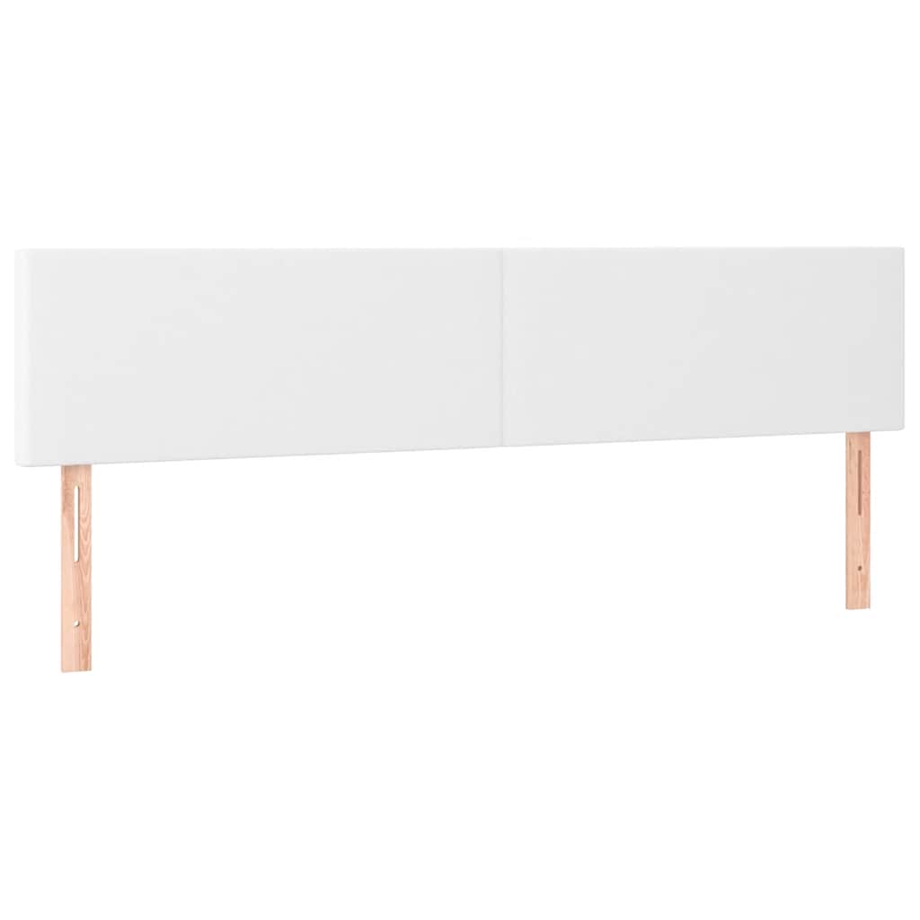 Boxspringbett mit Matratze Weiß 120x190 cm Kunstleder