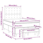 Boxspringbett mit Matratze Schwarz 120x190 cm Kunstleder
