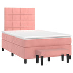 Boxspringbett mit Matratze Rosa 120x190 cm Samt