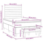 Boxspringbett mit Matratze Schwarz 120x190 cm Samt