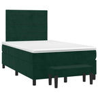 Boxspringbett mit Matratze Dunkelgrün 120x190 cm Samt