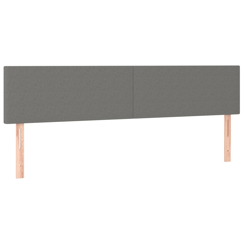 Bettgestell ohne Matratze Dunkelgrau 120x190 cm Stoff