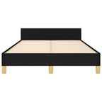 Bettgestell ohne Matratze Schwarz 120x190 cm Stoff