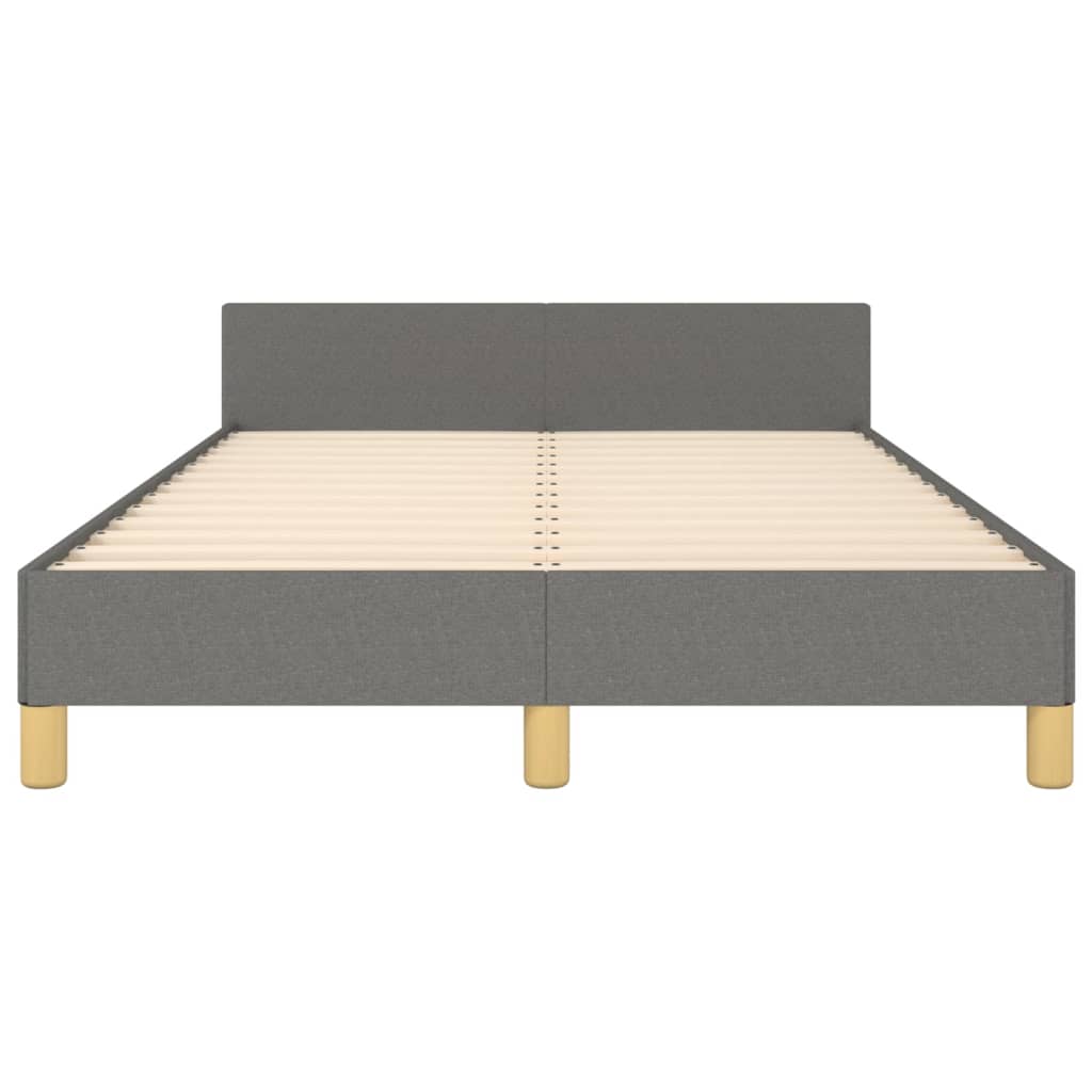 Bettgestell ohne Matratze Dunkelgrau 120x190 cm Stoff