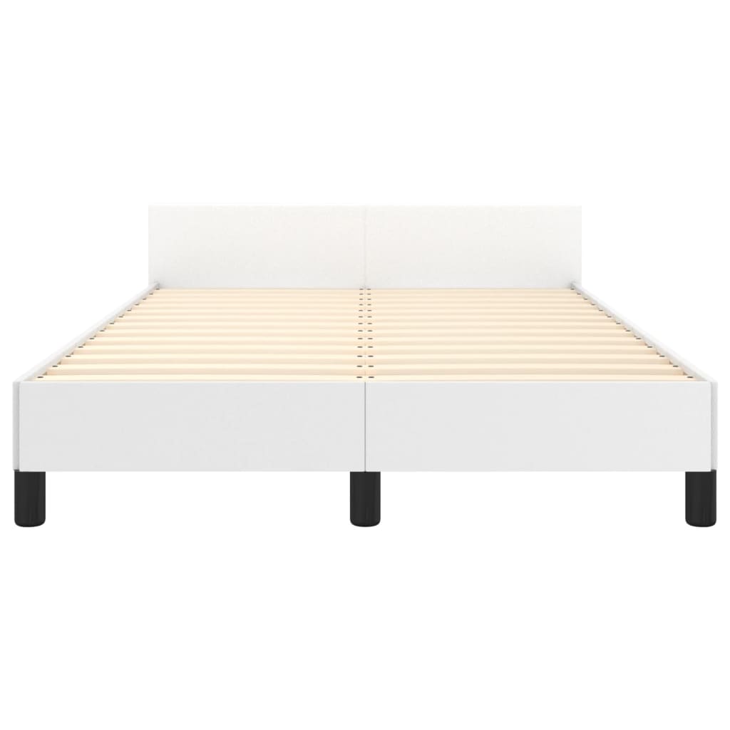 Bettgestell ohne Matratze Weiß 120x190 cm Kunstleder