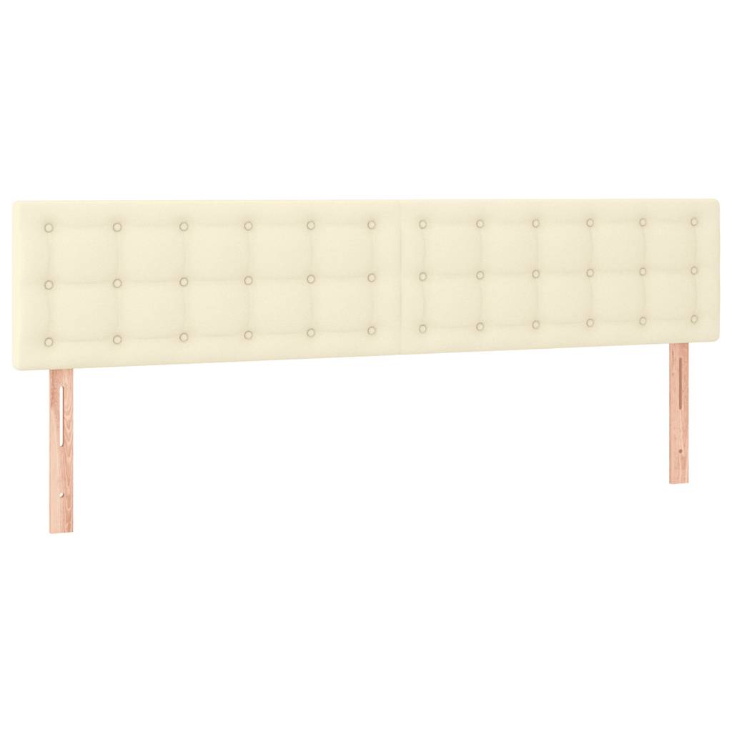 Bettgestell ohne Matratze Creme 120x190 cm Kunstleder
