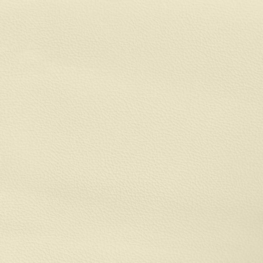 Bettgestell ohne Matratze Creme 120x190 cm Kunstleder