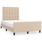 Bettgestell ohne Matratze Cappuccino-Braun 120x190cm Kunstleder