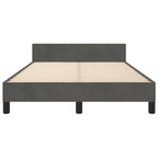 Bettgestell ohne Matratze Dunkelgrau 120x190 cm Samt