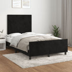 Bettgestell ohne Matratze Schwarz 120x190 cm Samt