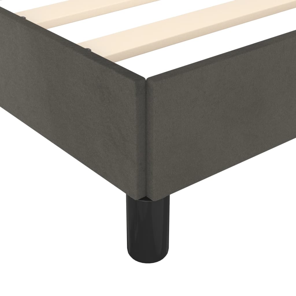Bettgestell ohne Matratze Dunkelgrau 120x190 cm Samt