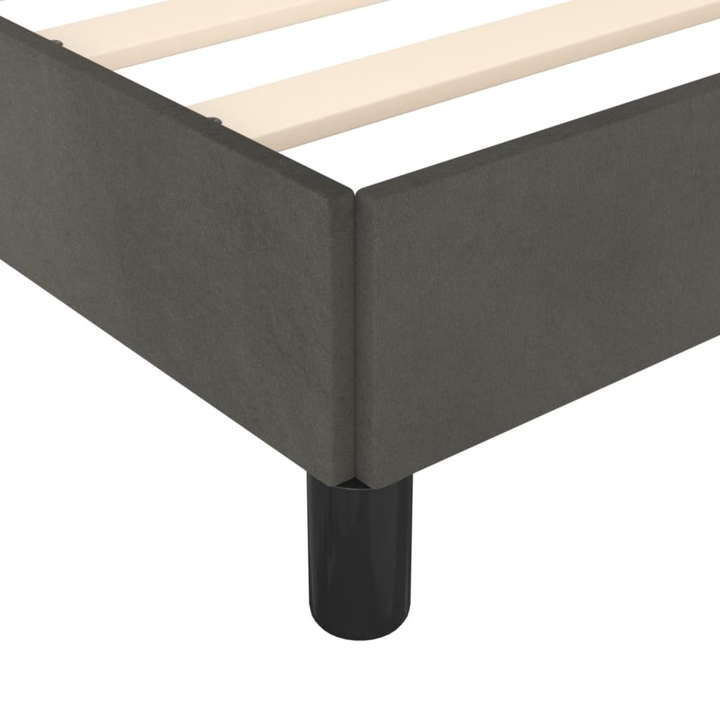 Bettgestell ohne Matratze Dunkelgrau 120x190 cm Samt