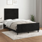 Bettgestell ohne Matratze Schwarz 120x190 cm Samt