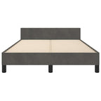 Bettgestell ohne Matratze Dunkelgrau 120x190 cm Samt