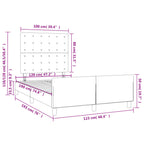 Bettgestell ohne Matratze Dunkelgrau 120x190 cm Samt