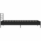 Bettgestell Schwarz 100x200 cm Holzwerkstoff und Metall