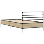 Bettgestell Sonoma-Eiche 75x190 cm Holzwerkstoff und Metall