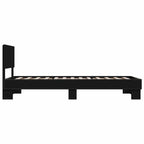 Bettgestell Schwarz 75x190 cm Holzwerkstoff und Metall