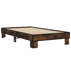Bettgestell Räuchereiche 100x200 cm Holzwerkstoff und Metall