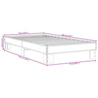 Bettgestell Schwarz 75x190 cm Holzwerkstoff und Metall