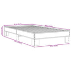 Bettgestell Schwarz 90x190 cm Holzwerkstoff und Metall