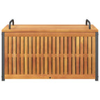 Gartenbox 85x45x45/53 cm Massivholz Akazie und Stahl