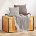 Gartenbox 85x45x45/53 cm Massivholz Akazie und Stahl