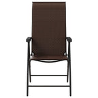 Gartenstühle 4 Stk. Klappbar Braun Poly Rattan