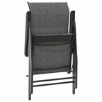 Gartenstühle 8 Stk. Klappbar Grau Poly Rattan