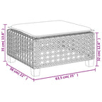 8-tlg. Garten-Sofagarnitur mit Kissen Schwarz Poly Rattan