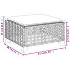 6-tlg. Garten-Sofagarnitur mit Kissen Schwarz Poly Rattan