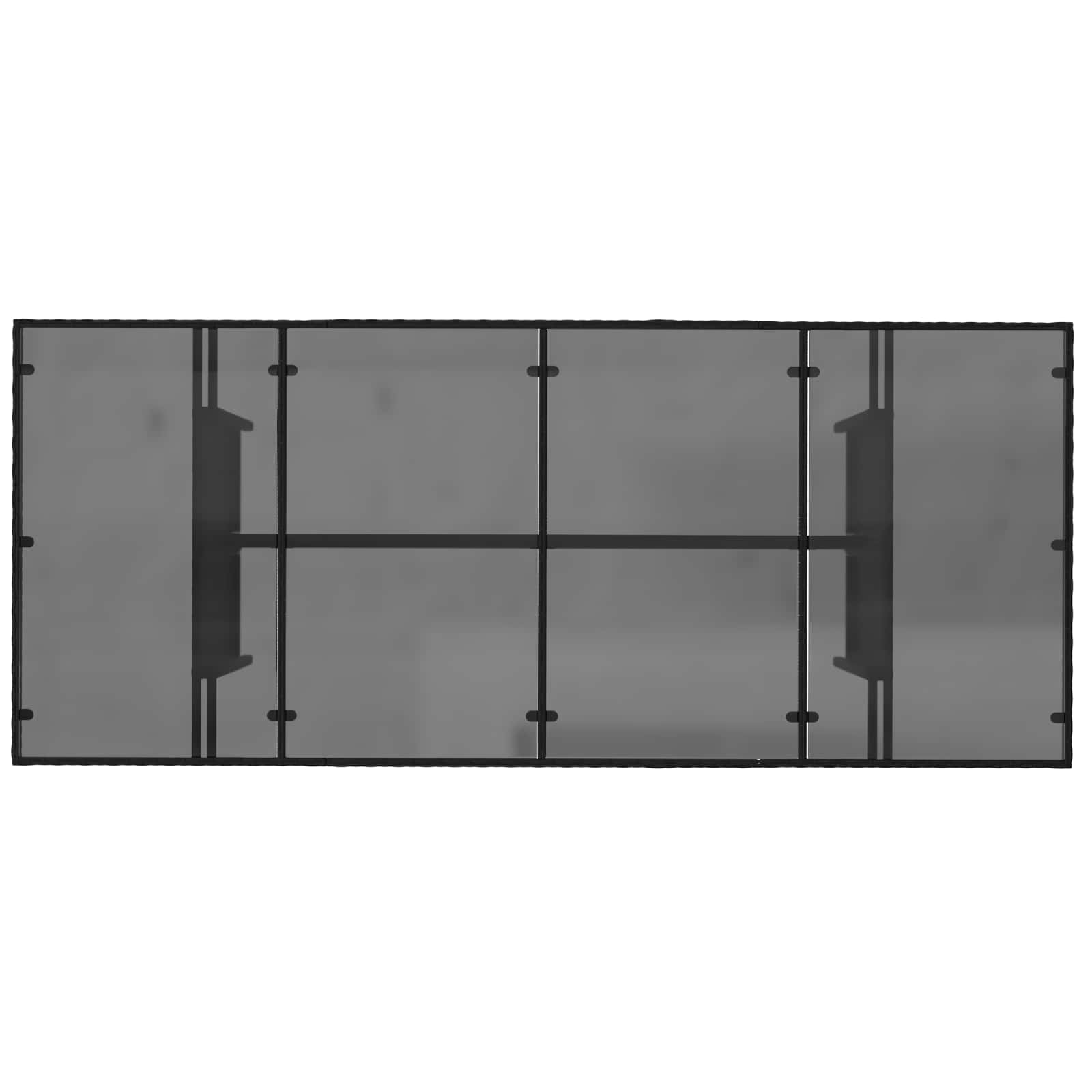 Garten Essgruppe mit Kissen 7 pcs Schwarz Poly-Rattan