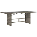 Garten Essgruppe mit Kissen 7 pcs Grau Poly-Rattan
