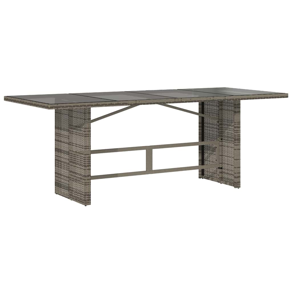 Garten Essgruppe mit Kissen 7 pcs Grau Poly-Rattan