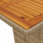 Garten Essgruppe mit Kissen 7 pcs Beige Poly-Rattan