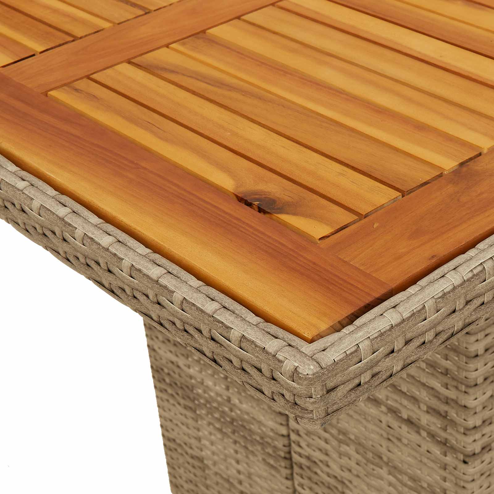 Garten Essgruppe mit Kissen 7 pcs Beige Poly-Rattan