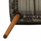 Garten Essgruppe mit Kissen 7 pcs Grau Poly-Rattan