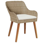 Garten Essgruppe mit Kissen 5 pcs Beige Poly-Rattan