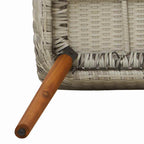 Garten Essgruppe mit Kissen 7 pcs Hellgrau Poly-Rattan